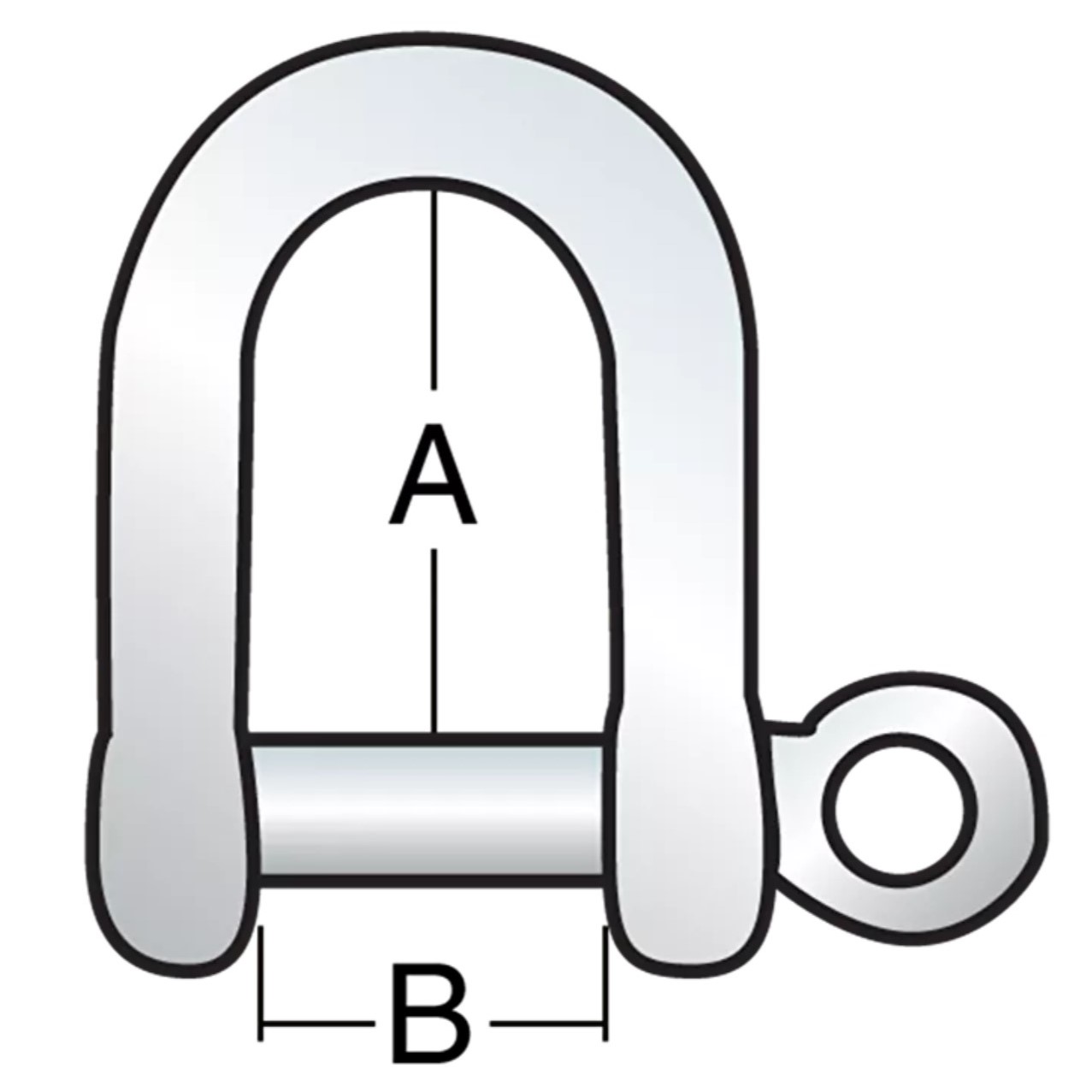 HK246 Stainless Steel Shackle stamped micro drawing