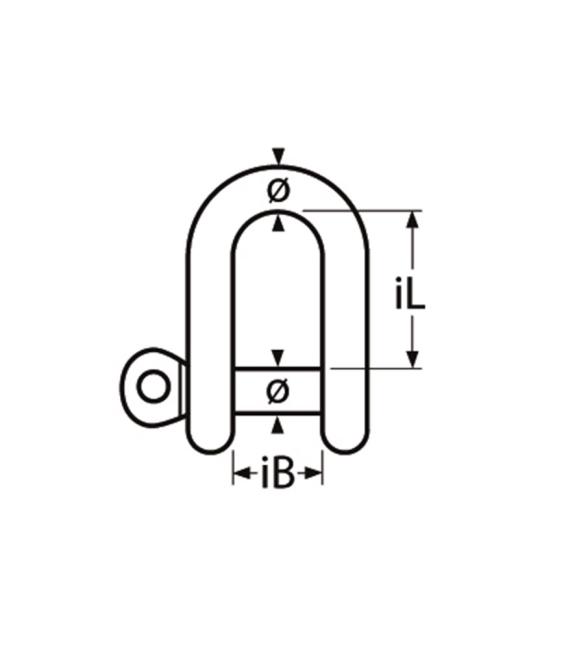 PRH101 D-Shackle drawing