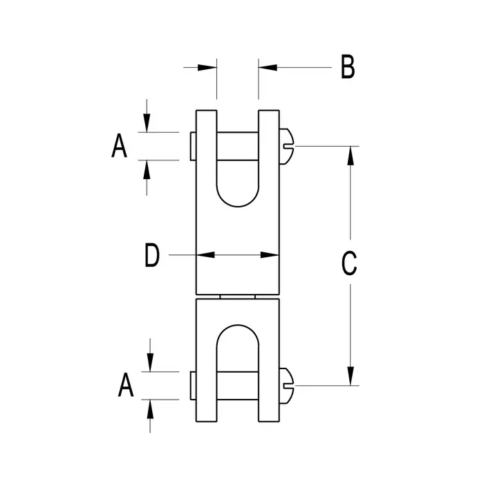 RF78A Fork & Fork Swivel  RF78A drawing